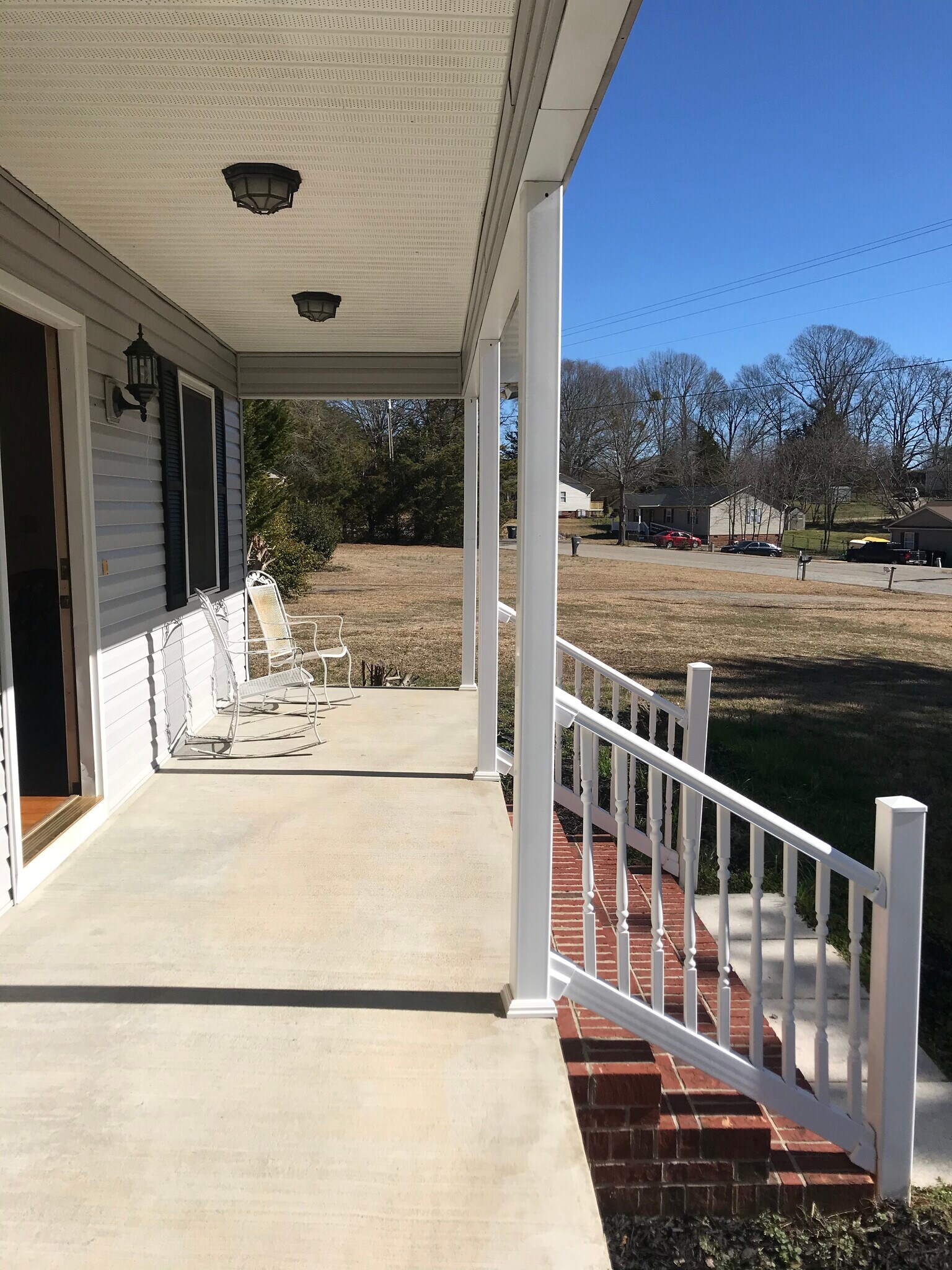 Beautiful Front Porch Looking directly at the trees. - 1619 Cedar Rock Church Rd