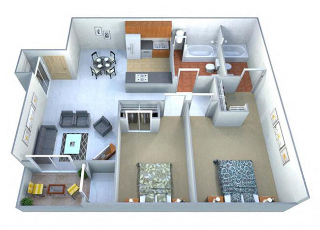 Floorplan - Las Villas De Kino Apartments