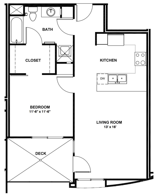 Floorplan - Crest Urban Apartments