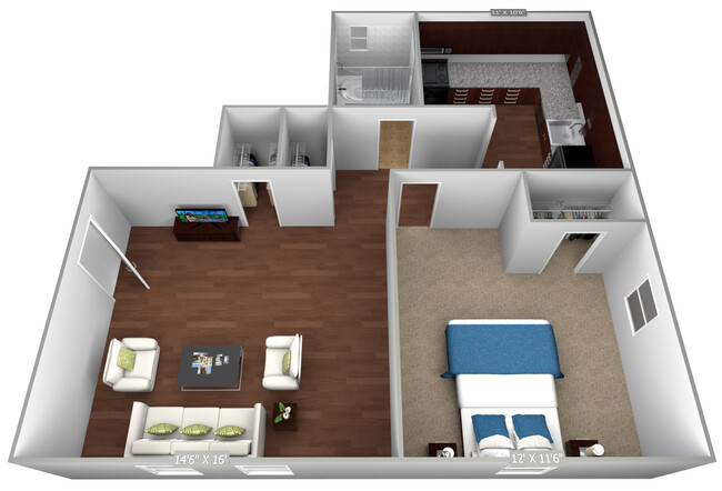 Floorplan - Park Row and New Scotland Gardens Apartments