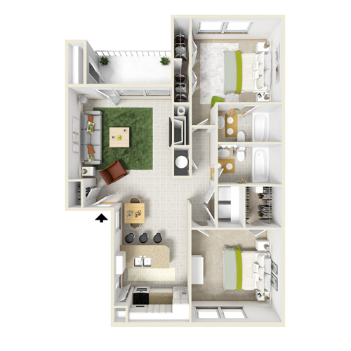 Floorplan - Courtyard Apartments and Mini Storage