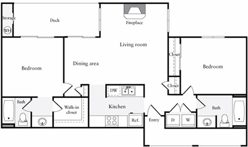 Floorplan - Riva Terra Apartments at Redwood Shores