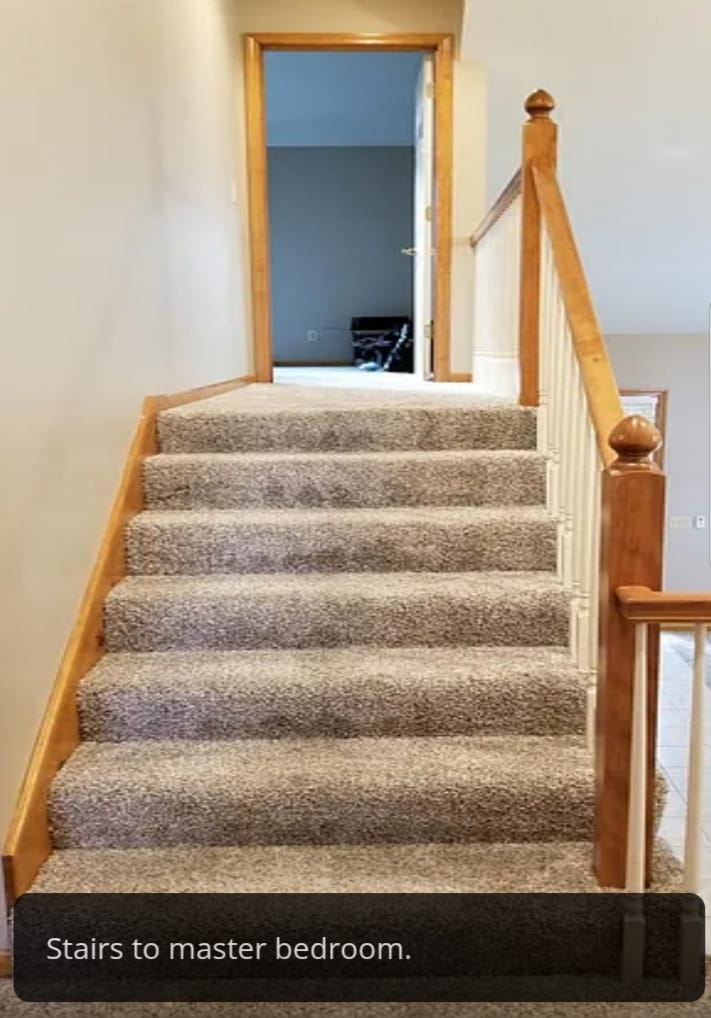Stairs leading to master - 21506 W 53rd Terrace