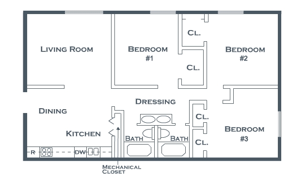 3BR/2BA - Pine View Apartments