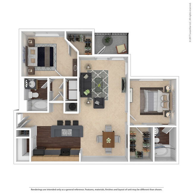 Monte Carlo - Two Bedroom | Two Bathroom 1,039 Square Feet - The Monaco at Waterford Lakes