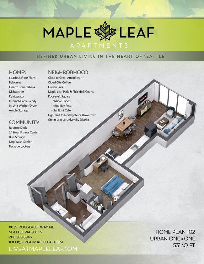 Floorplan - Maple Leaf Apartments