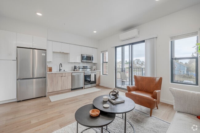 1BR, 1BA - 565SF - Livingroom/Kitchen - The Meadowlark