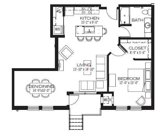 Floorplan - Apartments at the Yard: Brooks