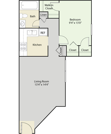 Floorplan - Berkdale Apartments