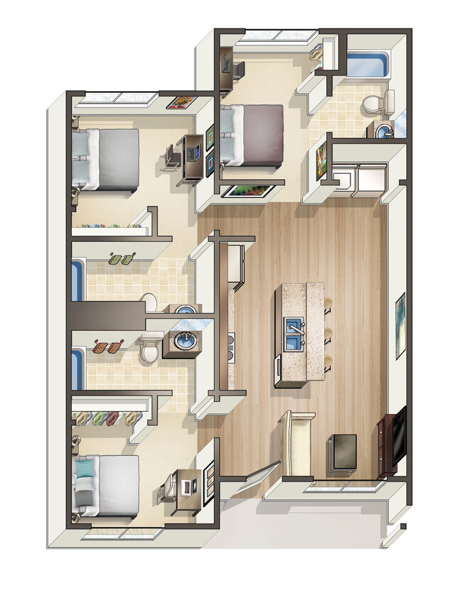 Floorplan - QUARTERS VERMILLION