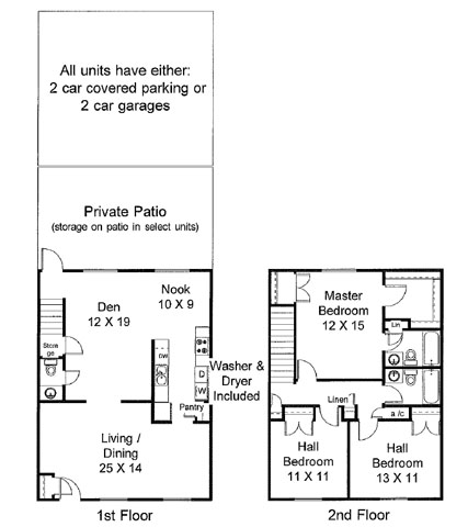 Floorplan - Hill Country Townhomes