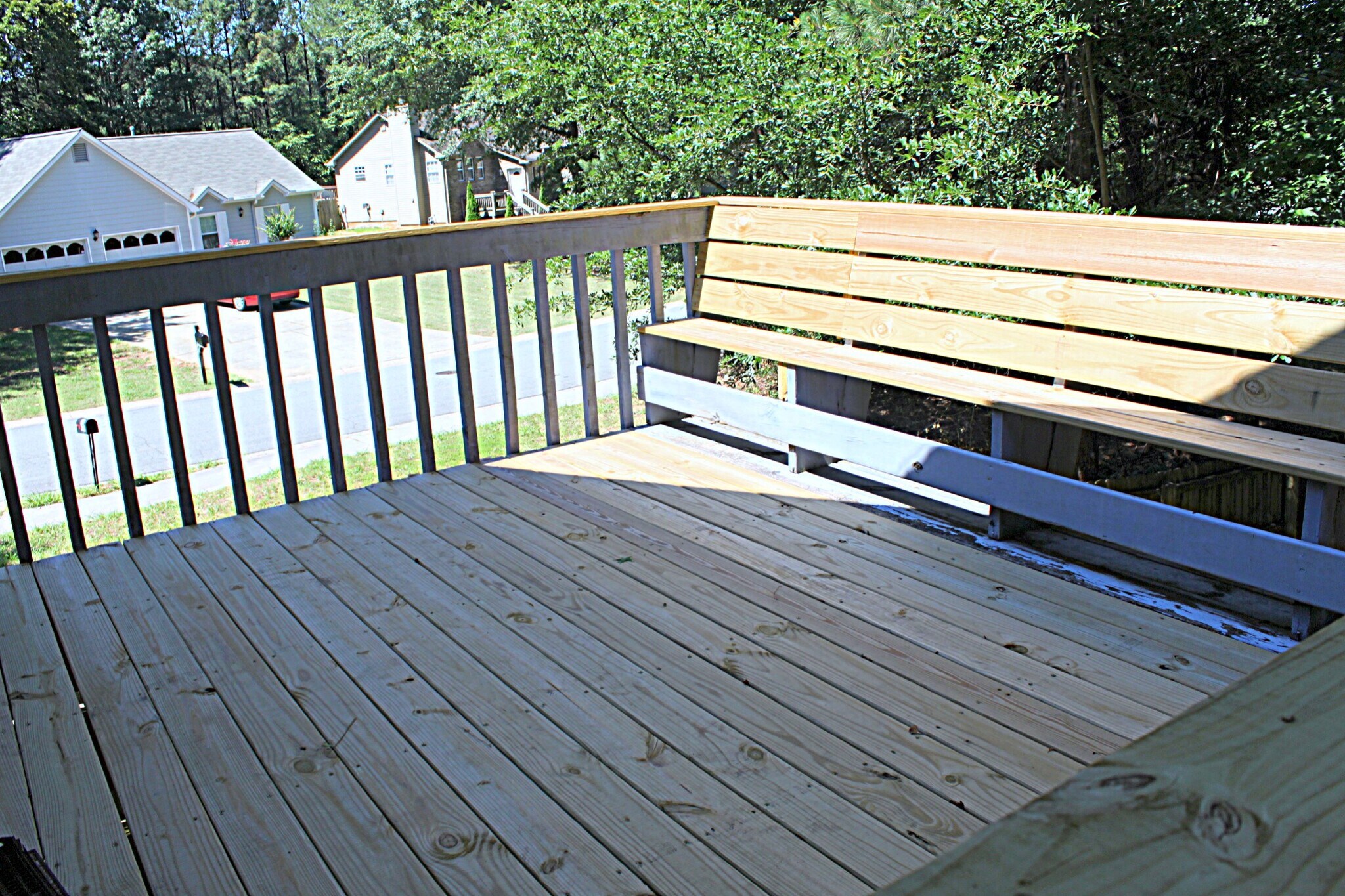 Newly updated back deck to be painted. - 1095 Mountain Springs Dr NW