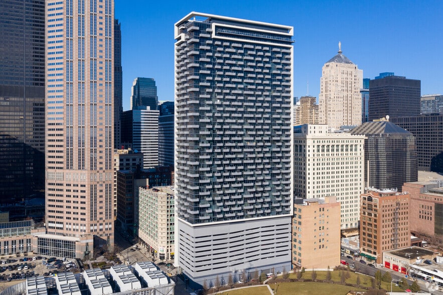 Full building and neighborhood view - 235 W Van Buren St