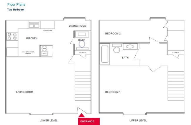 Two Bedroom Floor Plan - Wellington Manor