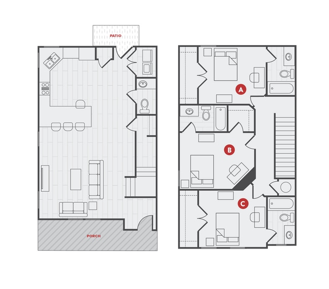 3 Bedroom Floorplan - The Grand at Starkville