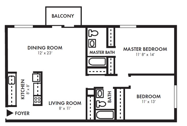 2BR/2BA - Park City Apartments