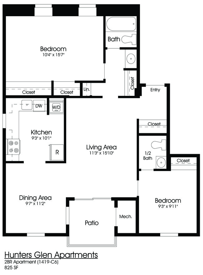 Floorplan - The Apartments at Hunters Glen