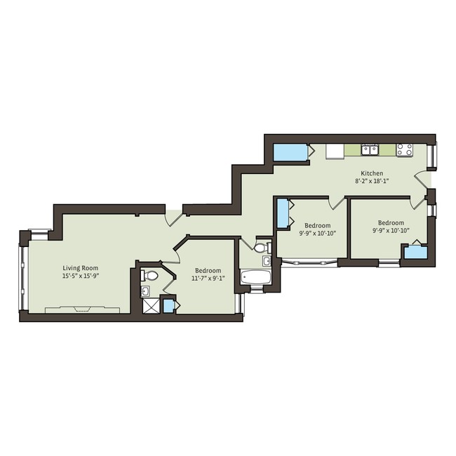 Floorplan - 5335-5345 S. Kimbark Avenue