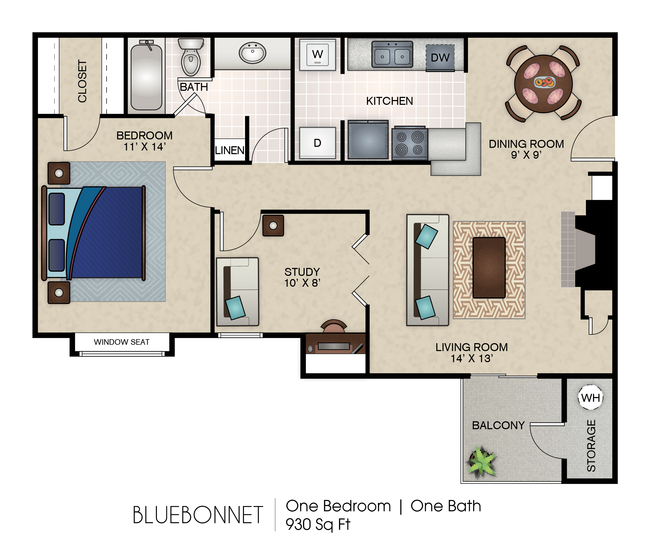 Floorplan - Indian Creek Apartments