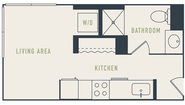 Sylvan Studio - 2D Floor Plan - Broadview at Vanderbilt