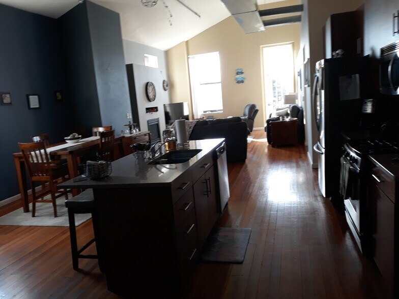 Kitchen, living and dining - 208 East Main Street