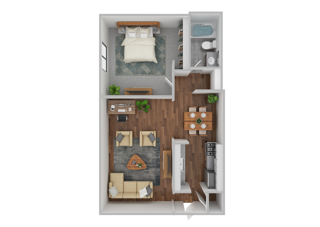 1 bed Floorplan - Baltic Flatz