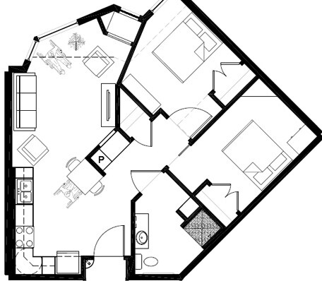 2BR/1BA - Kingsley Commons