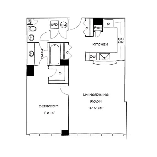 Floorplan - The Residences at Capital Crescent Trail