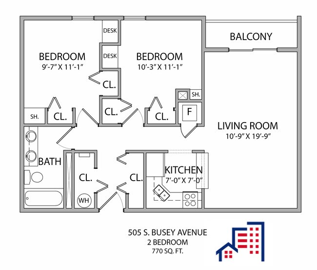 Floorplan - 505 S Busey Ave