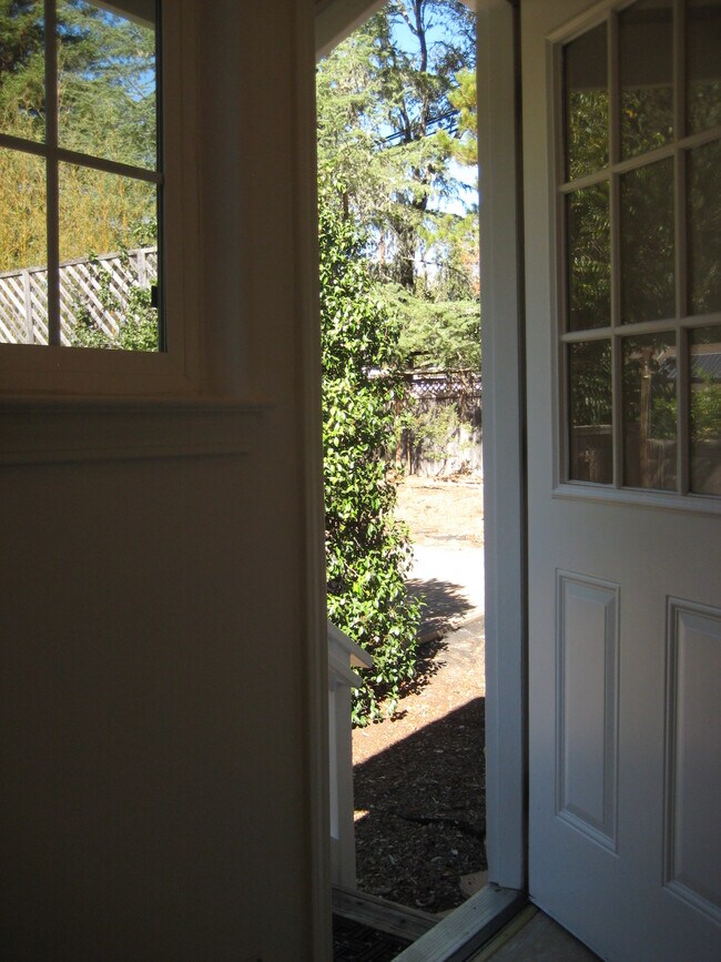 back door into Backyard - 567 San Geronimo Valley Dr