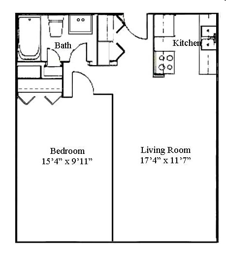 1BR/1BA - Chateau I Apartments