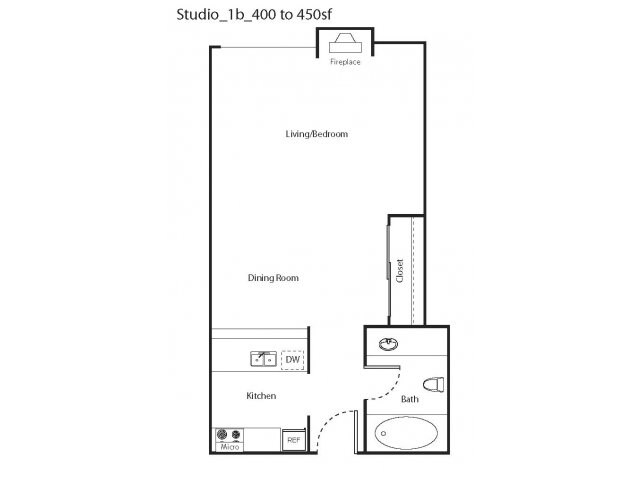 Studio - The Tower at Hollywood Hills