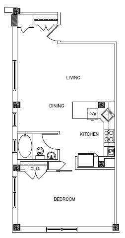 1BR/1BA - The Grant