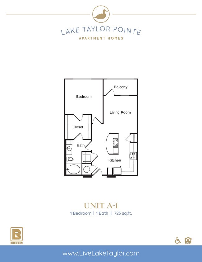 A1 Floorplan - Lake Taylor Pointe Apartment Homes