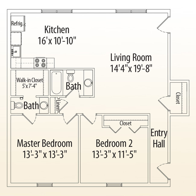 Floorplan - Elmwood Apartments