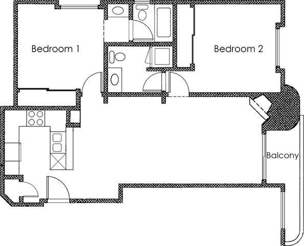 Floorplan - Midvale Court Apartments Westwood