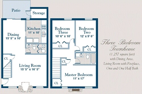3BR/1.5BA - Colonial Towne Apartments
