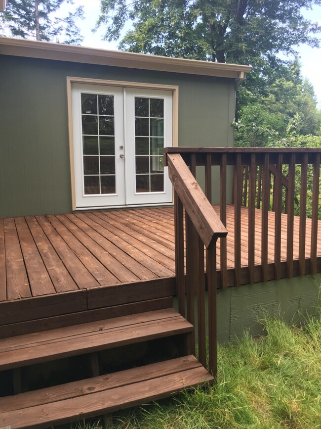 Private deck off the Living Room French Doors - 13210 Wagon Wheel