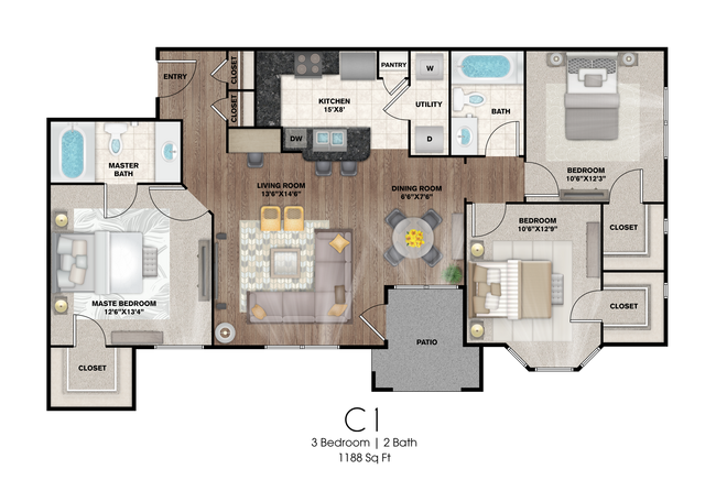 C1-1188Sf.png - Flats on Chapel Apartments