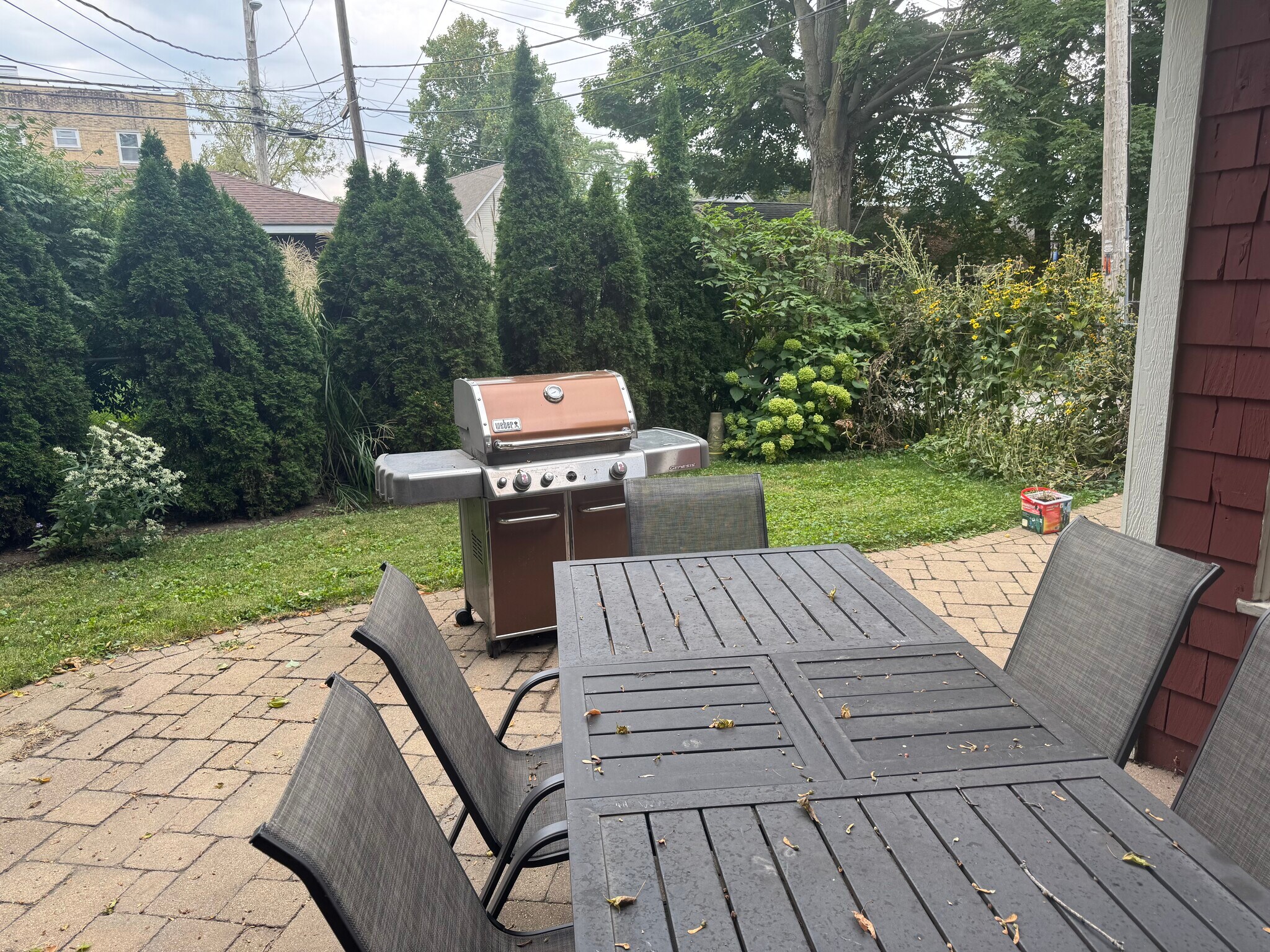 Autumn garden with table and grill - 253 Jefferson St