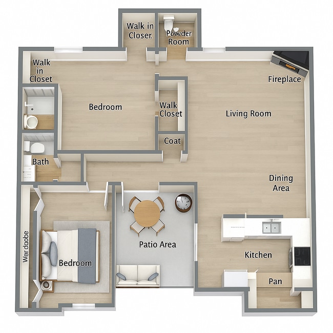 Modern Two-Bedroom Apartment Layout.png - Agave Villas