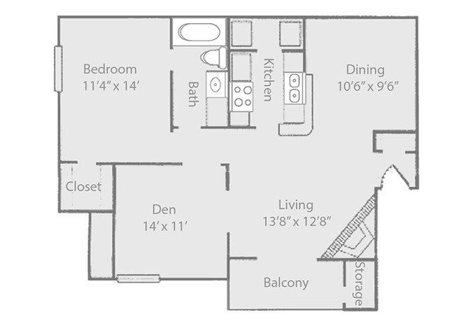 Floorplan - Timberglen Apartments