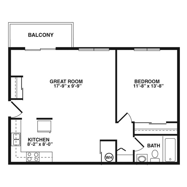 1BR/1BA w/ Balcony - Southview Apartments