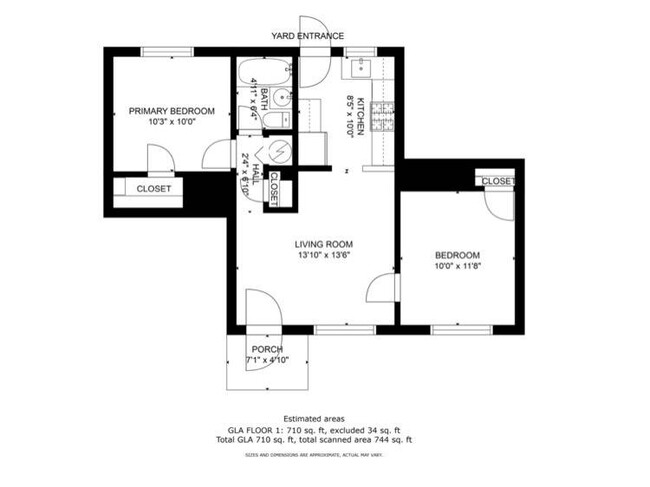 Floor Plan Robinson 2 bed - Robinson Flats