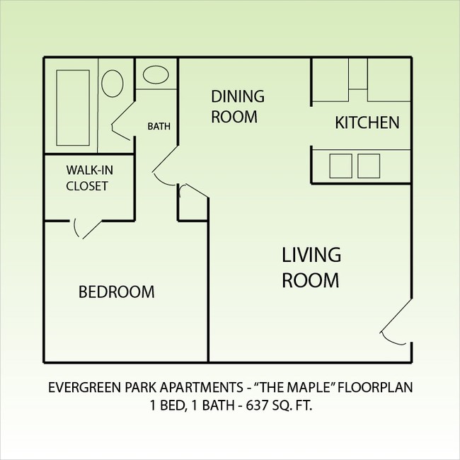 Floorplan - Evergreen Apartments