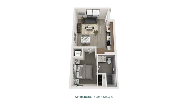 1 Bedroom A1 - 4th + J