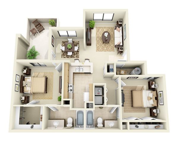 Floorplan - Towne Square Apartment Homes