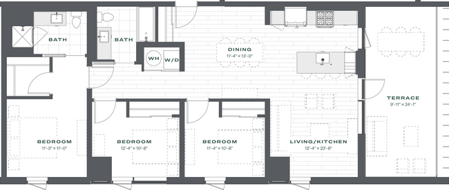 Floorplan - Triangle Square