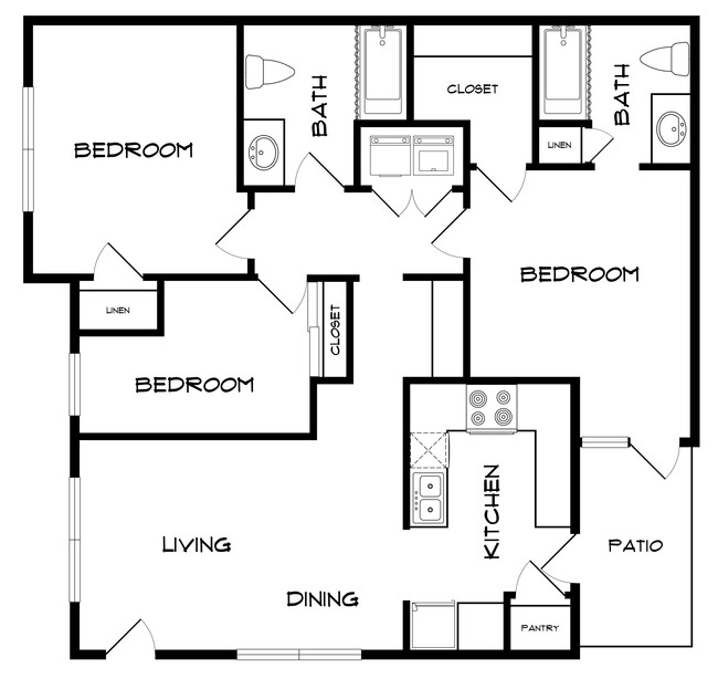 Floorplan - Burkburnett Residences