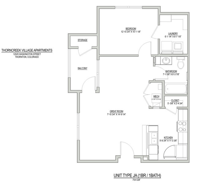 'JA' Floorplan - Village at Thorncreek